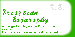 krisztian bojarszky business card